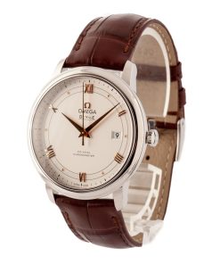 Alternative view of HandMade The Omega De Ville Prestige Silver Dial & Brown Leather Strap