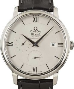 HandMade The Omega De Ville Prestige Steel on Leather Strap