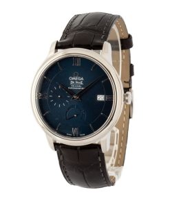 Alternative view of HandMade The Omega De Ville Prestige Blue Dial on Black Leather Strap