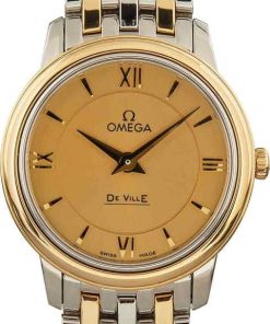 HandMade The Womens Omega De Ville Prestige Champagne Roman Dial