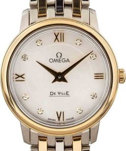 HandMade The Ladies Omega De Ville Prestige Steel & 18k Yellow Gold
