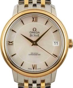 HandMade The Omega De Ville Prestige Steel & 18k Yellow Gold