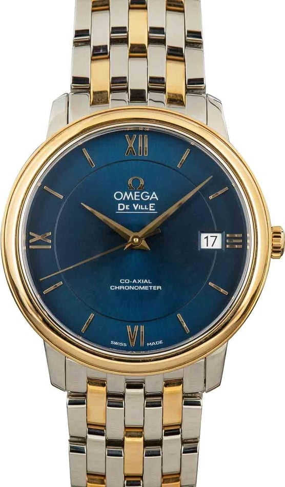 HandMade The Ladies Omega De Ville Prestige Blue Dial