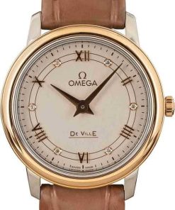 HandMade The Ladies Omega De Ville Prestige Steel & 18k Red Gold