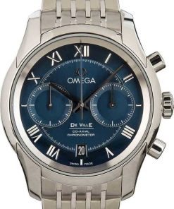 HandMade The Omega De Ville Prestige Stainless Steel Blue Roman Dial