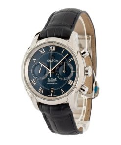 Alternative view of HandMade The Omega De Ville Prestige Blue Roman Dial & Leather Strap