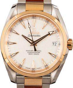 HandMade The Mens Omega Seamaster Aqua Terra Steel & Red Gold