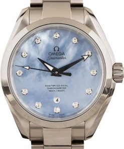 HandMade The Ladies Omega Seamaster Aqua Terra Diamond Dial