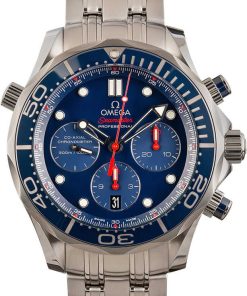 HandMade The Mens Omega Seamaster Blue Dial
