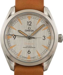 HandMade The Omega Seamaster Railmaster Grey Dial on Leather NATO Strap