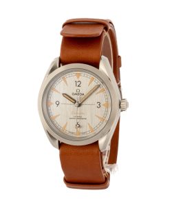 Alternative view of HandMade The Omega Seamaster Railmaster Grey Dial on Leather NATO Strap