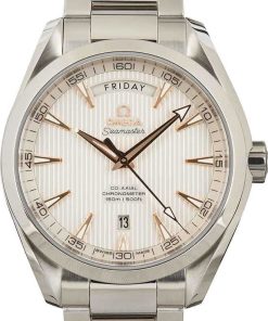 HandMade The Omega Seamaster Aqua Terra Silver Teak Day-Date Dial