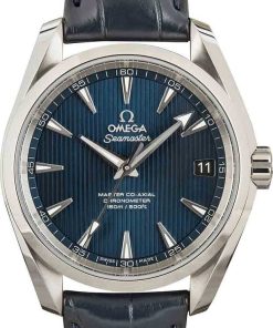 HandMade The Omega Seamaster Aqua Terra Blue Dial & Leather Strap