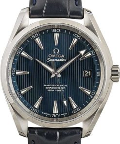 HandMade The Omega Seamaster Aqua Terra Blue Teak Dial & Leather Strap