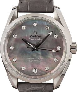 HandMade The Omega Seamaster Aqua Terra Tahiti Diamond Dial & Leather Strap