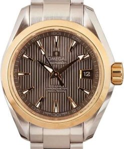 HandMade The Ladies Omega Seamaster Aqua Terra Steel & 18k Yellow Gold