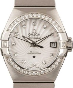 HandMade The Ladies Omega Constellation Diamond Dial & Bezel