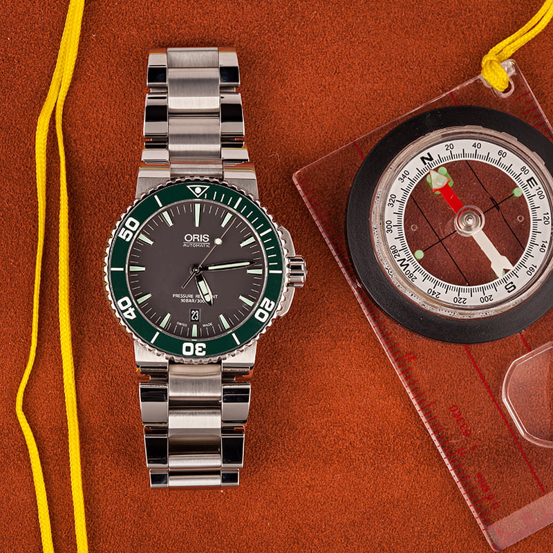 HandMade The Oris Aquis Date Green Ceramic Bezel - Image 6