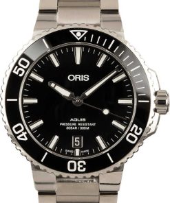 HandMade The Mens Oris Aquis Date Black Dial