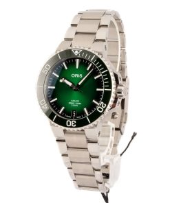 Alternative view of HandMade The Oris Aquis Date Stainless Steel Green Dial