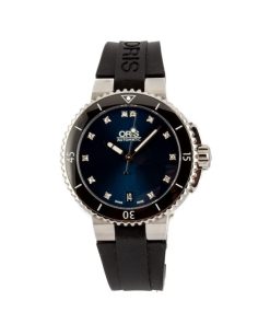 Alternative view of HandMade The Ladies Oris Aquis Date Blue Diamond Dial