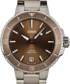 HandMade The Oris Aquis Date Brown Dial & Steel Band