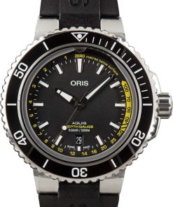 HandMade The Oris Aquis Depth Gauge Stainless Steel on Rubber Strap