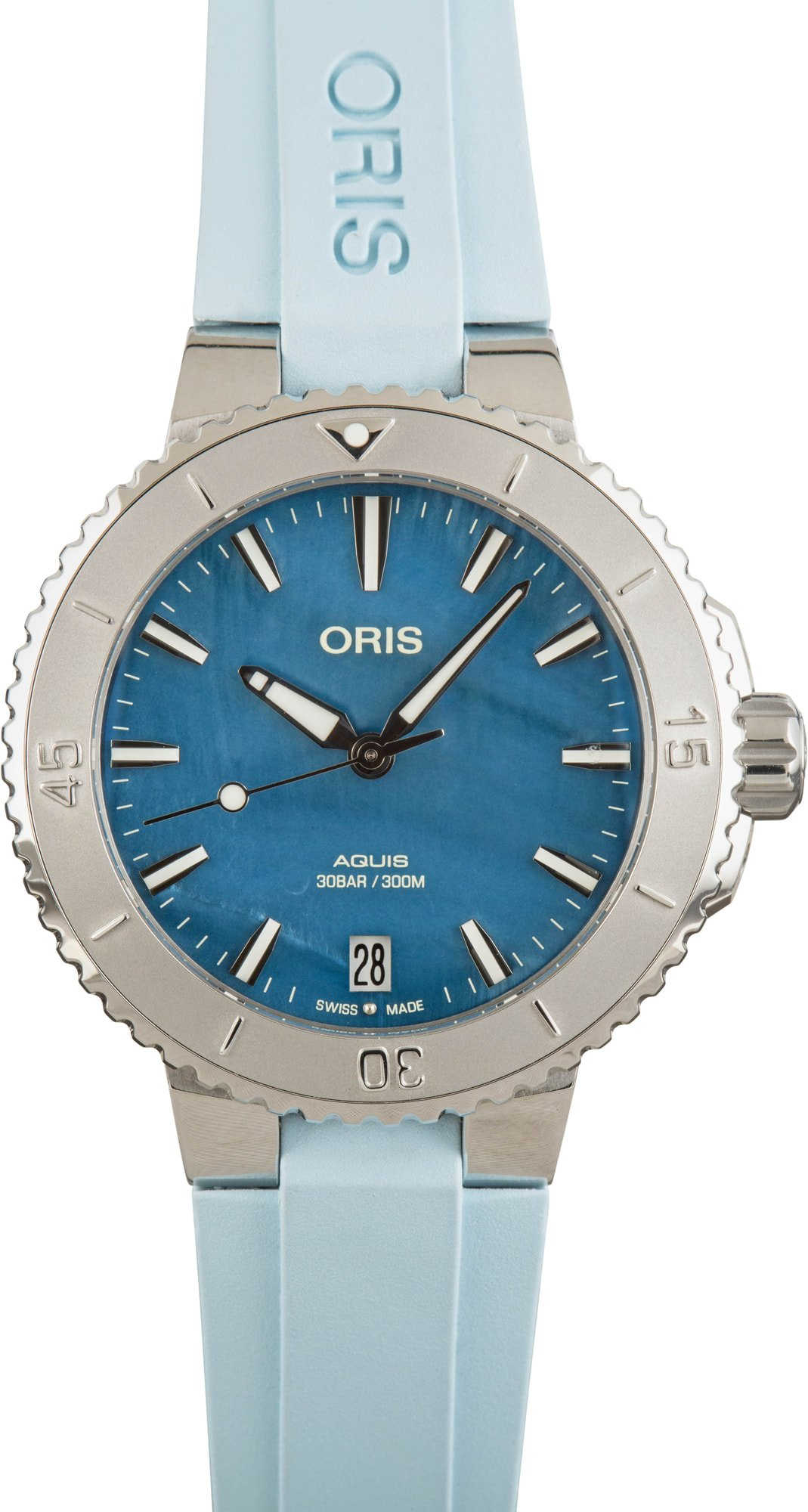 HandMade The Oris Aquis Date Blue Mother Of Pearl Dial