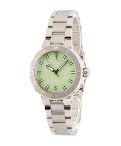 Alternative view of HandMade The Oris Aquis Green Mother of Pearl Index Dial