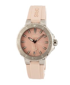 Alternative view of HandMade The Oris Aquis Date Pink Mother of Pearl Dial