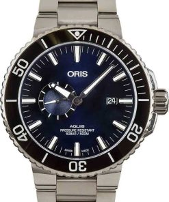 HandMade The Oris Aquis Small Second, Date Blue Dial