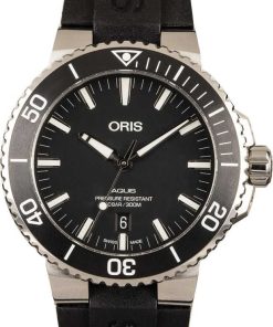 HandMade The Oris Aquis Date Rubber Strap Black Dial