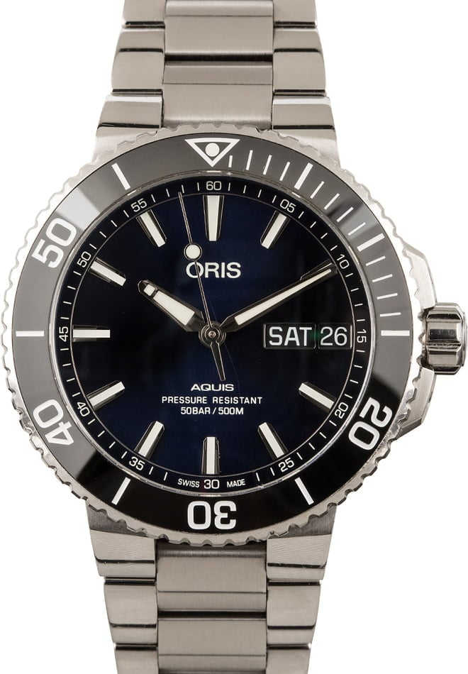 HandMade The Oris Aquis Date Blue Dial