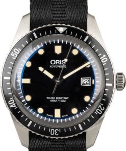 HandMade The Oris Diver Sixty-Five Black Textile Strap