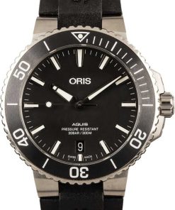 HandMade The Mens Oris Aquis Date Rubber Strap