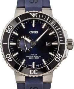 HandMade The Oris Aquis Small Second, Date Blue