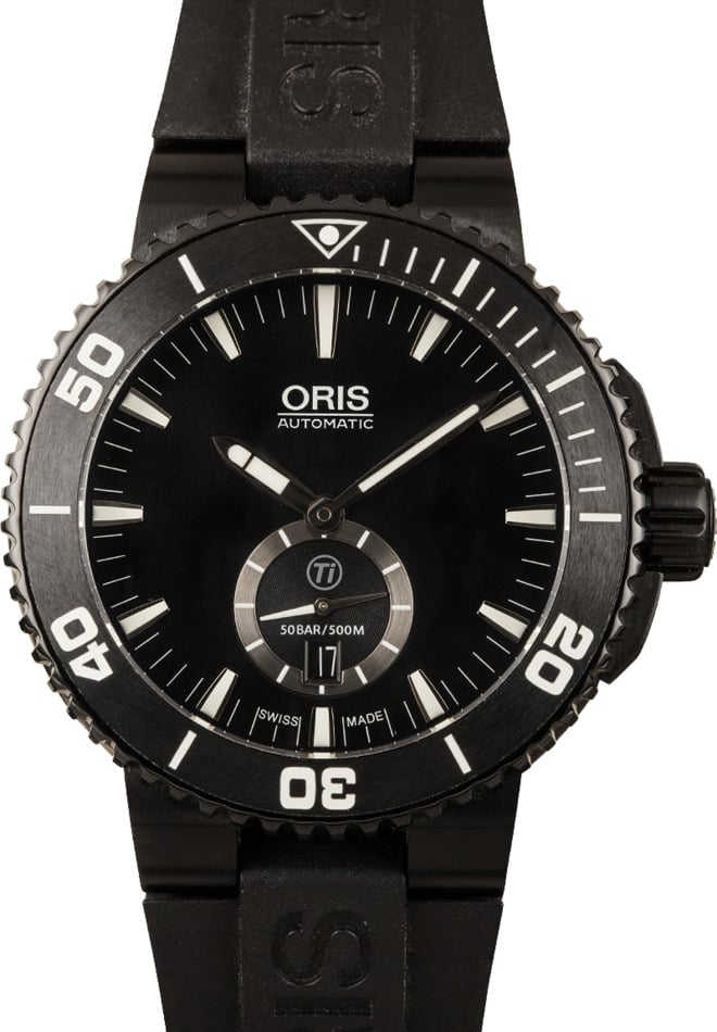 HandMade The Oris Aquis Titan Small Second, Date Titanium