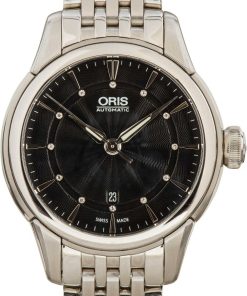 HandMade The Oris Artelier Pointer Date Diamonds Stainless Steel