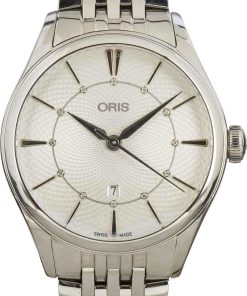 HandMade The Oris Artelier Date Diamonds Silver Dial
