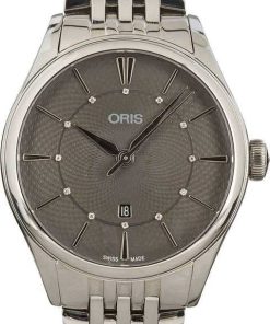 HandMade The Oris Artelier Date Diamonds Grey Dial