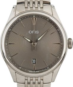 HandMade The Oris Artelier Date Grey Guilloche Dial