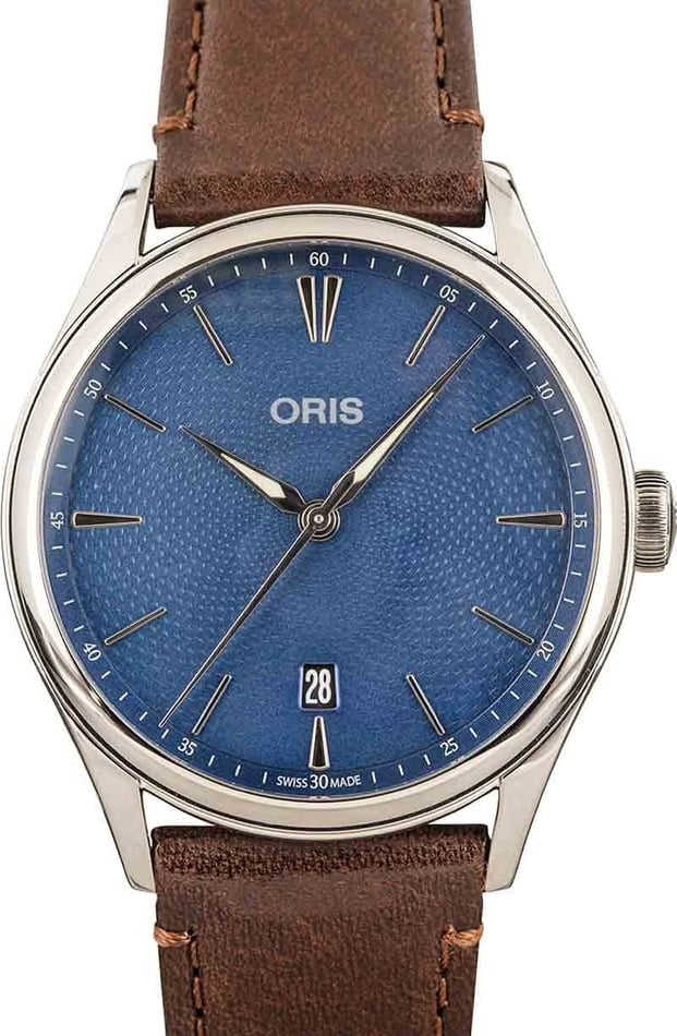 HandMade The Oris Artelier Date Stainless Steel Blue Dial