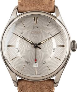 HandMade The Oris Artelier Pointer Day Date Leather Band