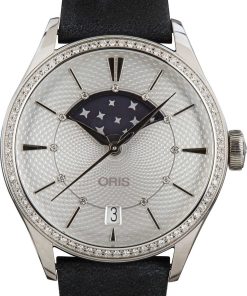 HandMade The Oris Artelier Grande Lune, Date Diamonds Stainless Steel
