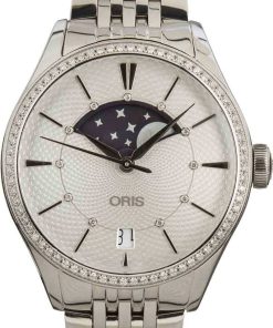 HandMade The Oris Artelier Grande Lune, Date Diamonds Silver Dial