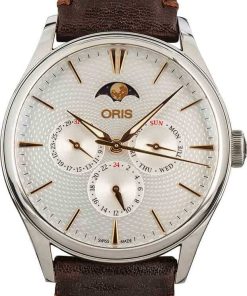 HandMade The Oris Artelier Complication Stainless Steel on Leather Strap