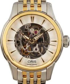 HandMade The Ladies Oris Artelier Skeleton Steel & Gold