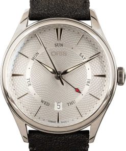 HandMade The Oris Artelier Pointer Day Date Leather Strap