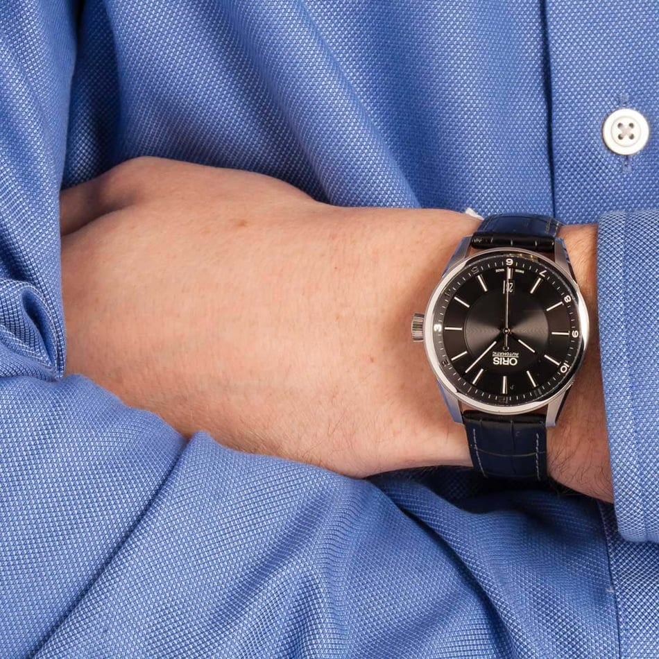 HandMade The Oris Artix Date Black Dial & Leather Strap - Image 5