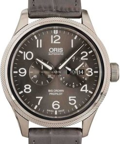 HandMade The Oris Big Crown ProPilot WorldTimer Grey Dial & Leather Strap